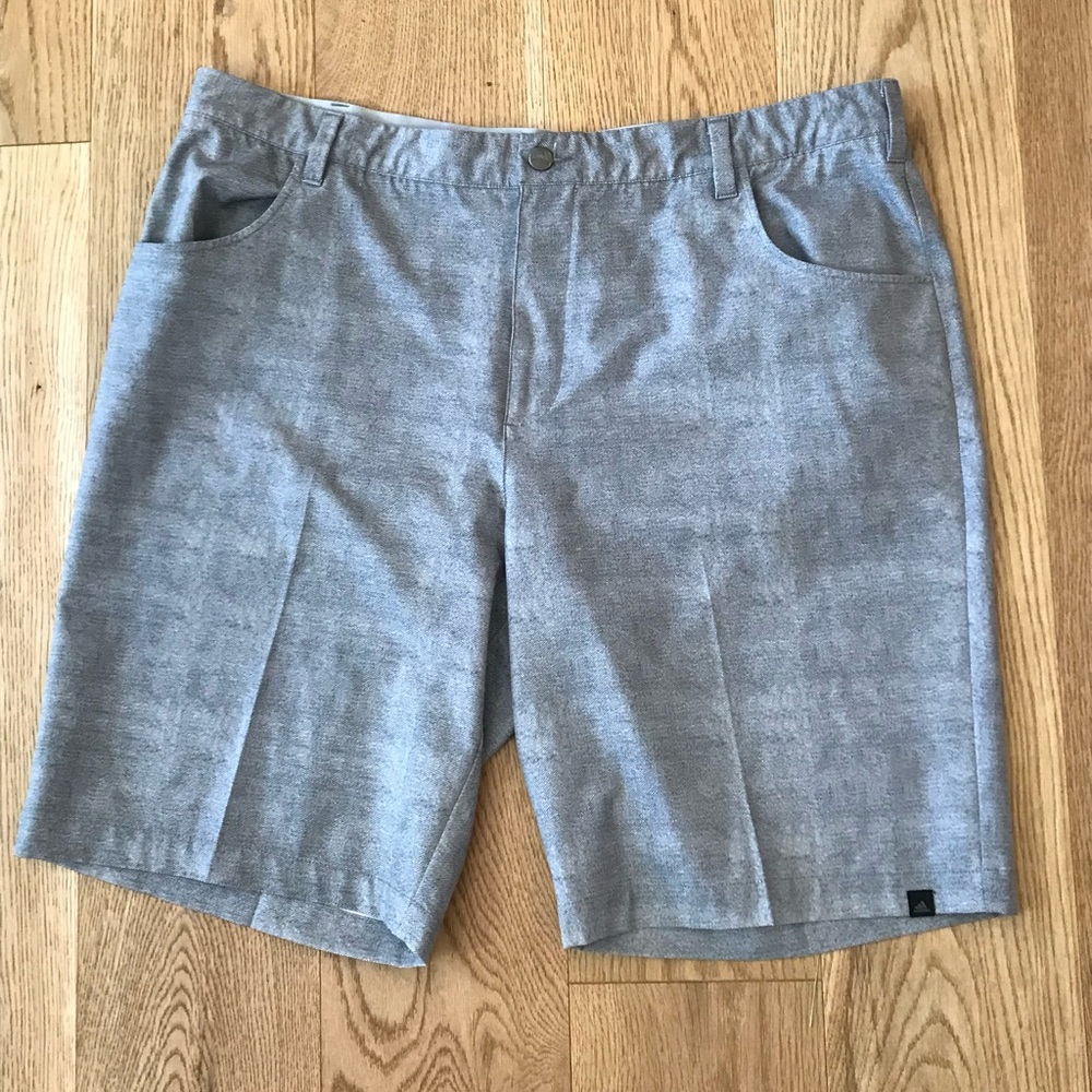 Adidas ClimateLight  Flat Front Heathered Gray  Golf Shorts